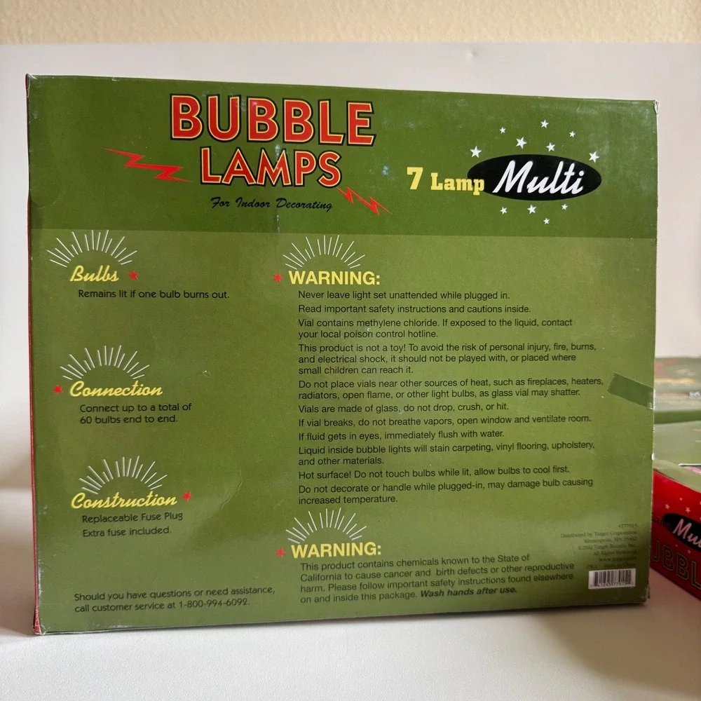 Vtg Target Electrified Bubble 7 Lamps Multi Christmas Lighting Set of 4 Boxes